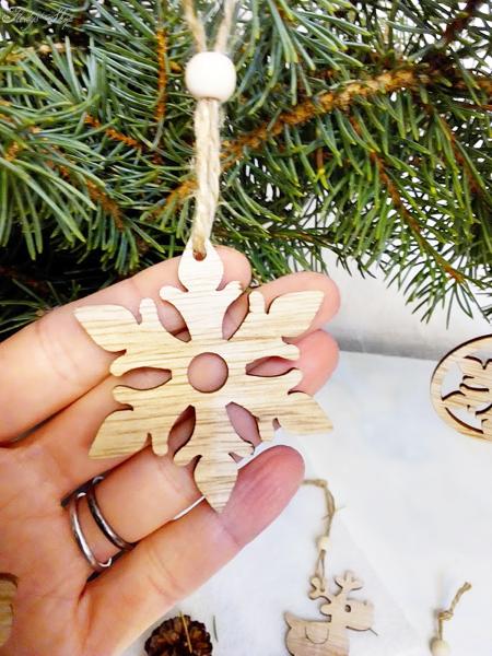 Christbaumschmuck Holzanhänger-Set